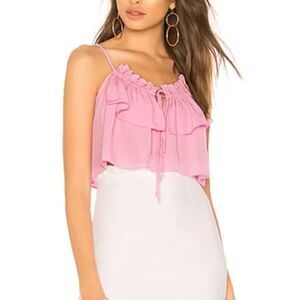 Milly Tammy Cropped Top in Bubblegum Pink, NWT